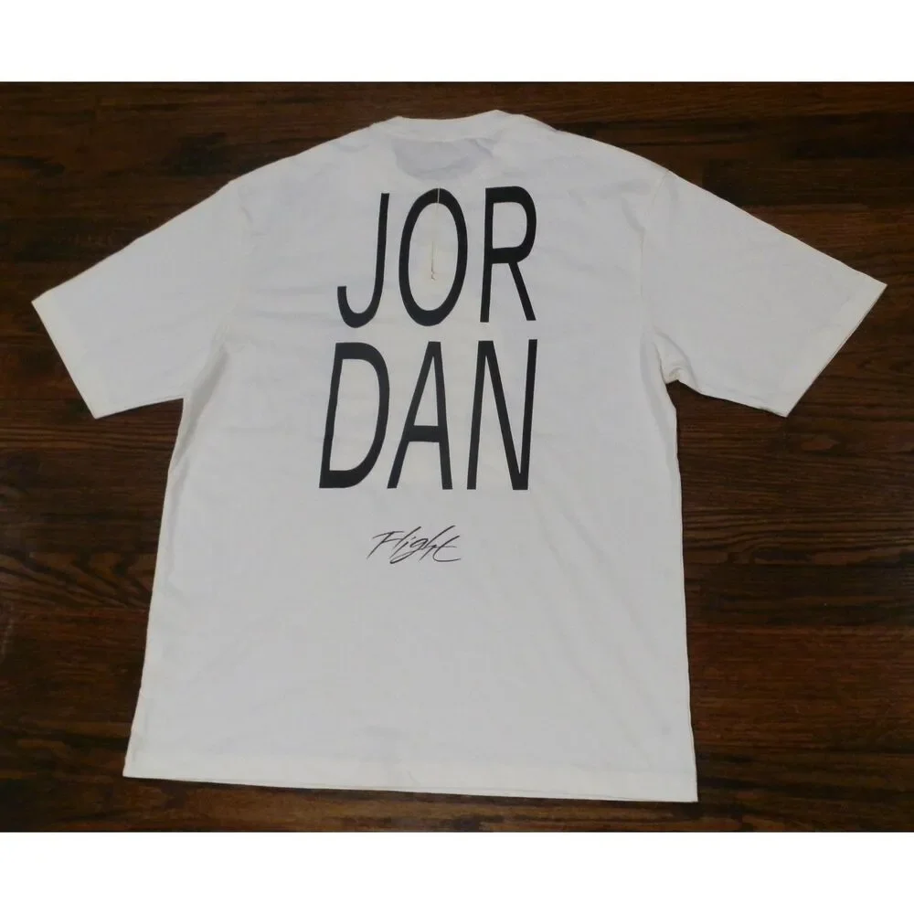 NWT White Air Jordan Barbershop Flight T-Shirt Mens Size Medium
